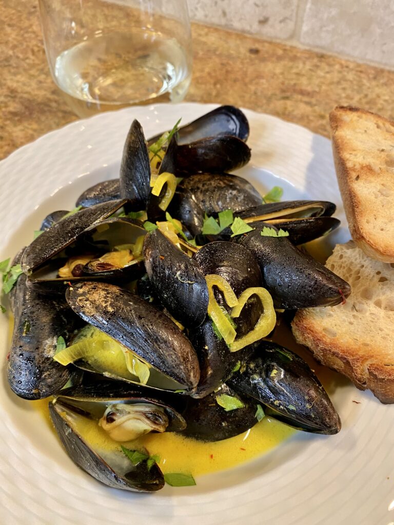 SaffronScented Mussels for two! Cooking with Care